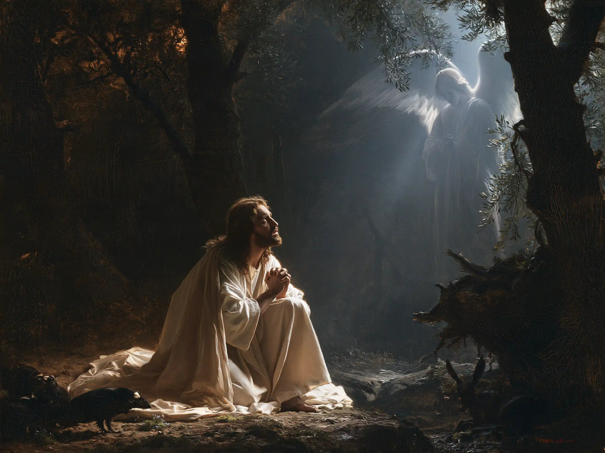 Jesus in Gethsemane - Jesus and the Consoling Angel · Landscape n° 1