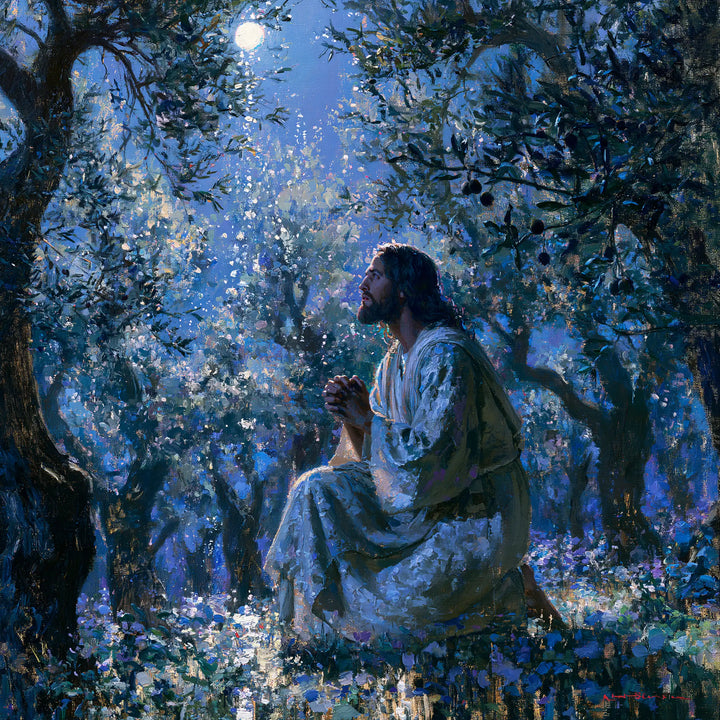 Jesus in Gethsemane - Impressionist · Square n° 7