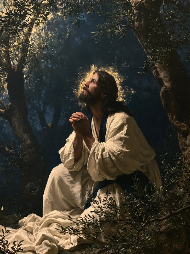 Jesus in Gethsemane — Reverence at the Halo’s Edge