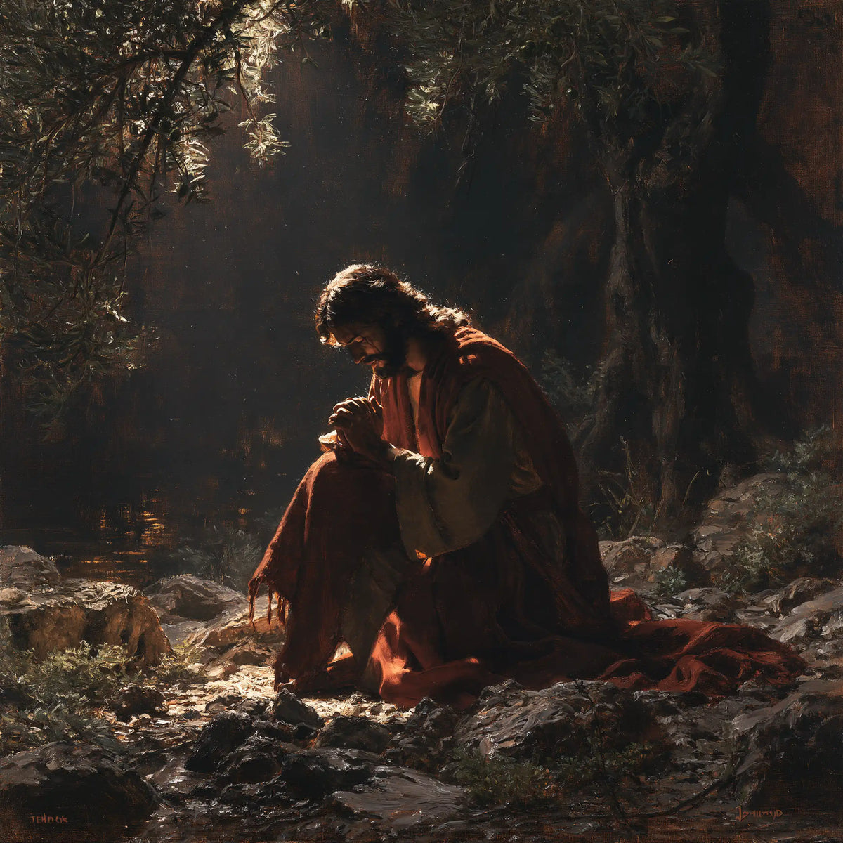 Jesus in Gethsemane — The Vigil upon Ash-Coloured Earth