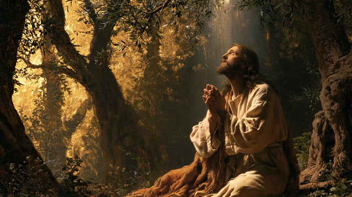 Jesus in Gethsemane — Orison at the Foot of Golden Shadows