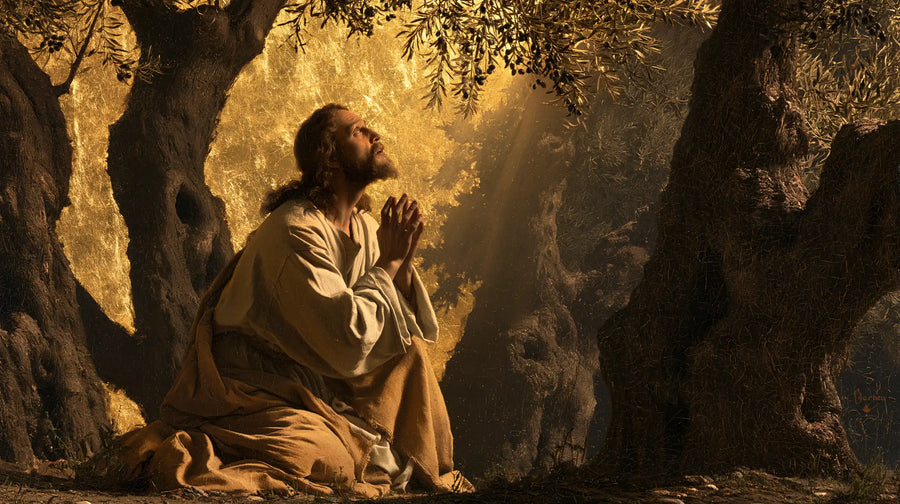 Jesus in Gethsemane - Sacred Gold · Landscape n° 12