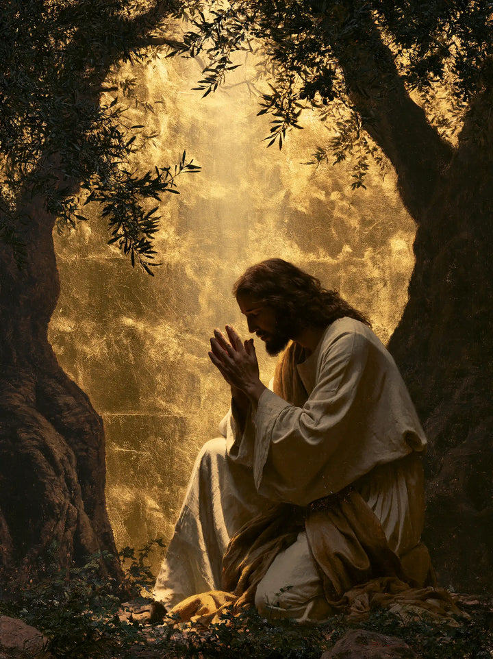 Jesus in Gethsemane - Sacred Gold · Portrait n° 11