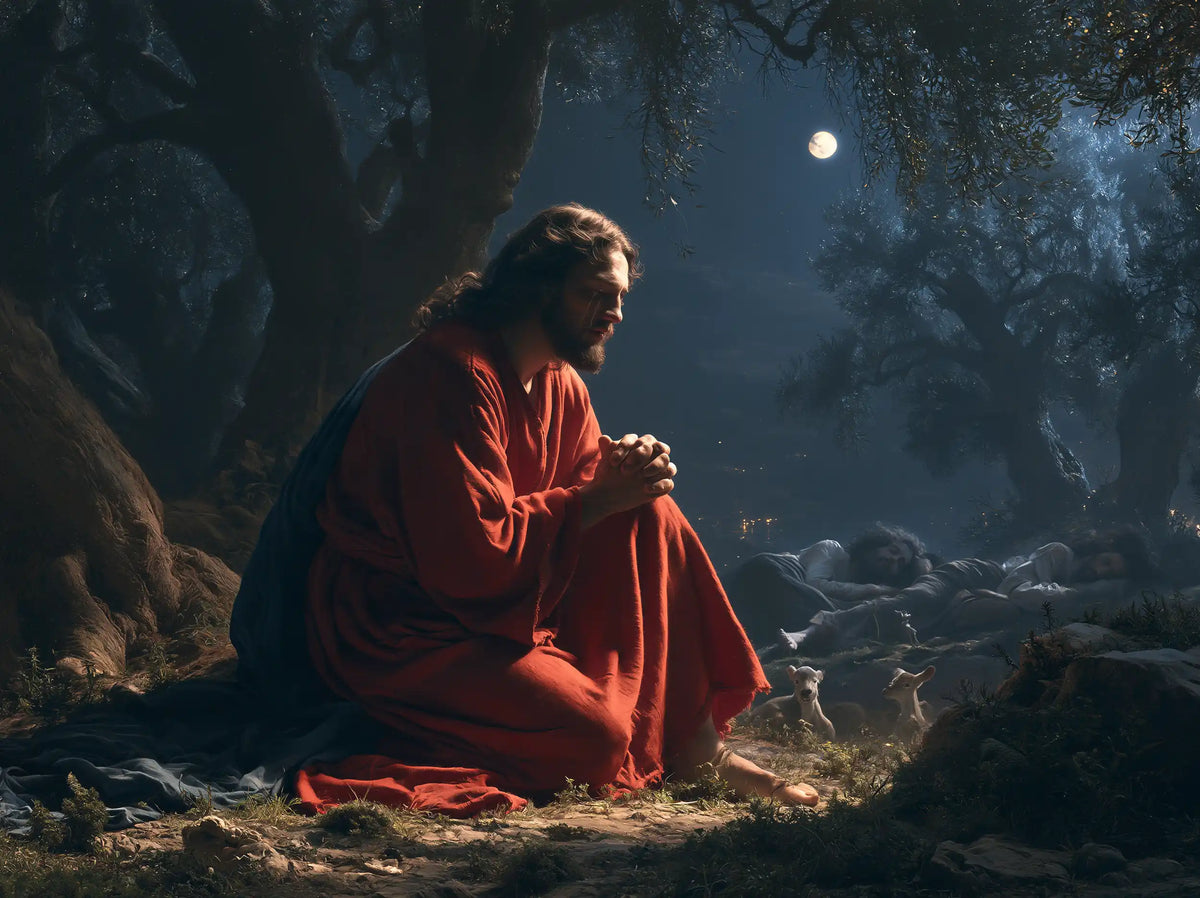 Jesus in Gethsemane - Jesus and the Sleeping Apostles · Landscape n° 5