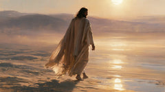 Jesus in the Desert — The Mantle Borne Towards the Horizon