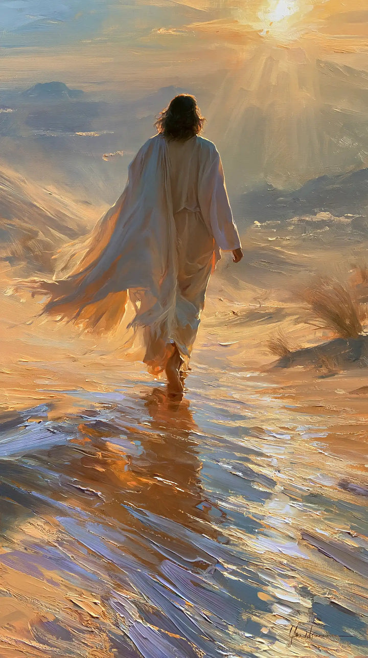Jesus in the Desert — The Mantle in the Breath of Rays