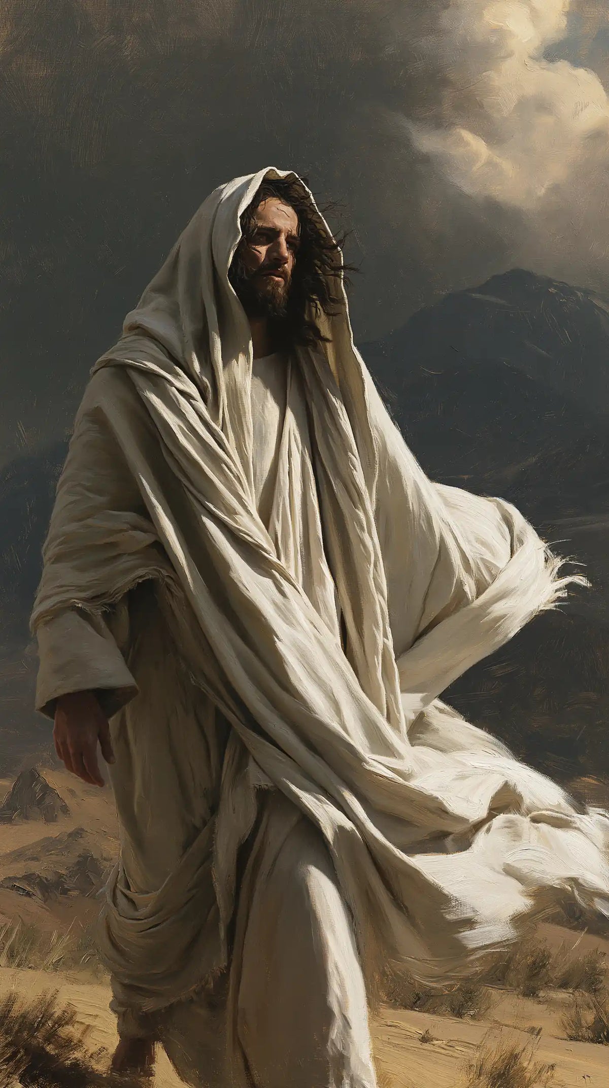 Jesus in the Desert — The Shelter of White Folds