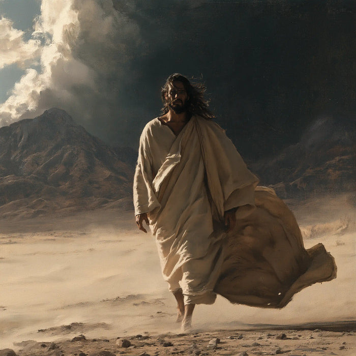 Jesus in the Desert — Dust around the Steadfast Step