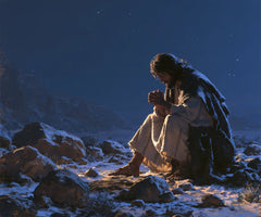 Jesus in the Desert — The Bare Foot in the Night Light
