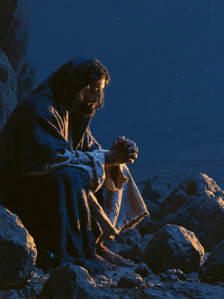 Jesus in the Desert — Contemplation beneath the Blue Shelter