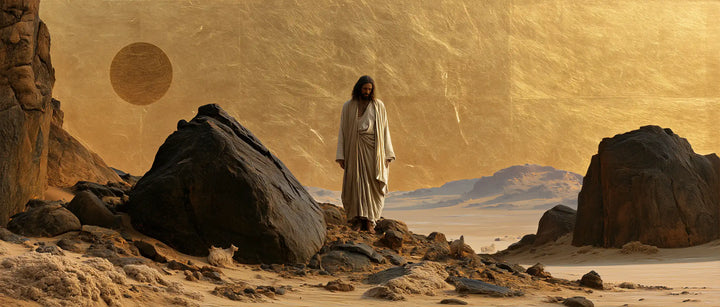Jesus in the Desert - Sacred Gold · Landscape n° 17