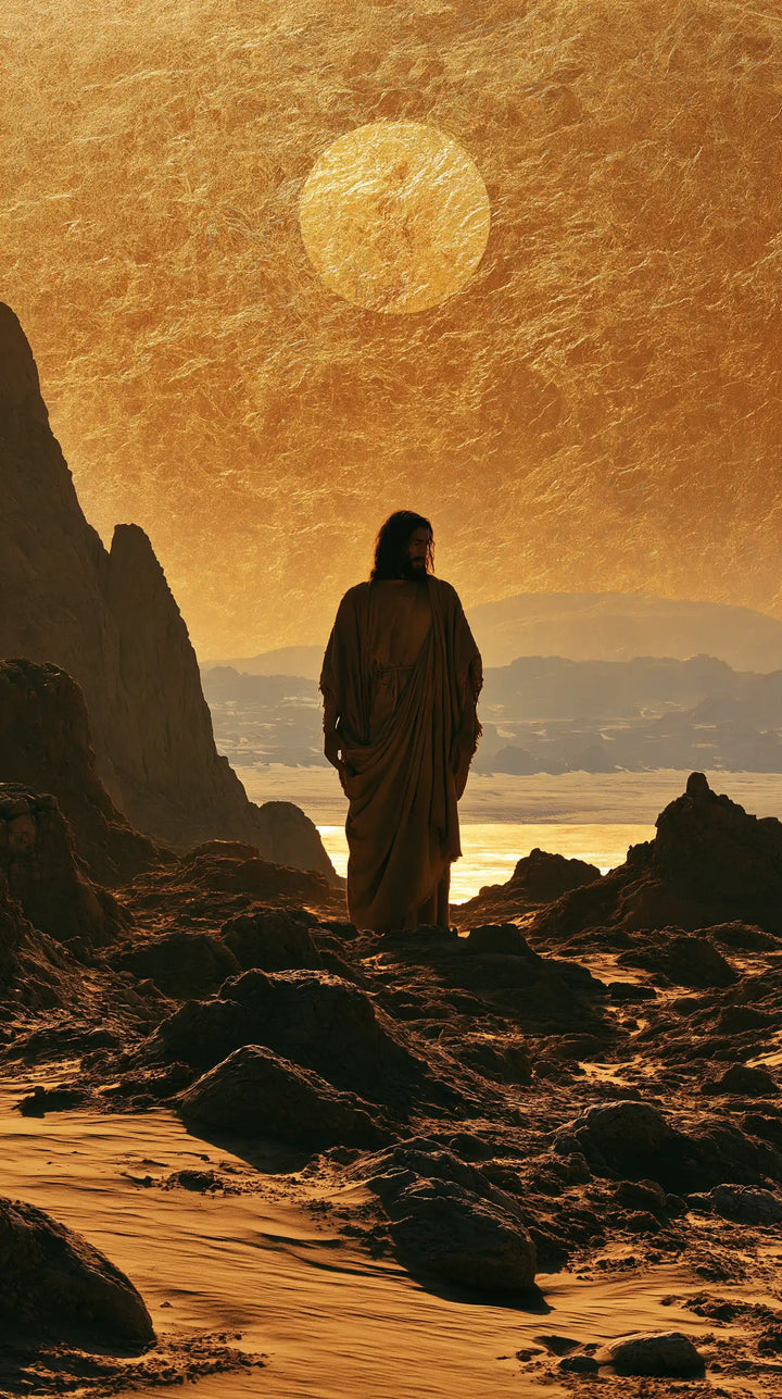 Jesus in the Desert - Sacred Gold · Portrait n° 17