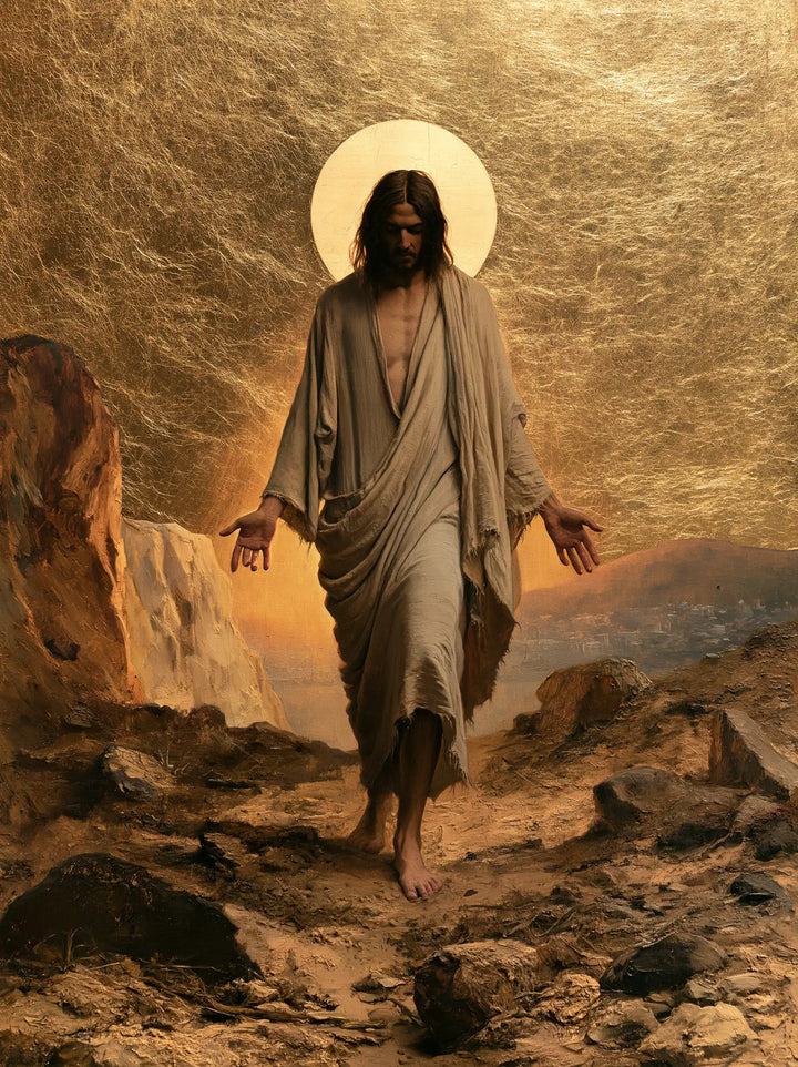 Jesus in the Desert - Sacred Gold · Portrait n° 29