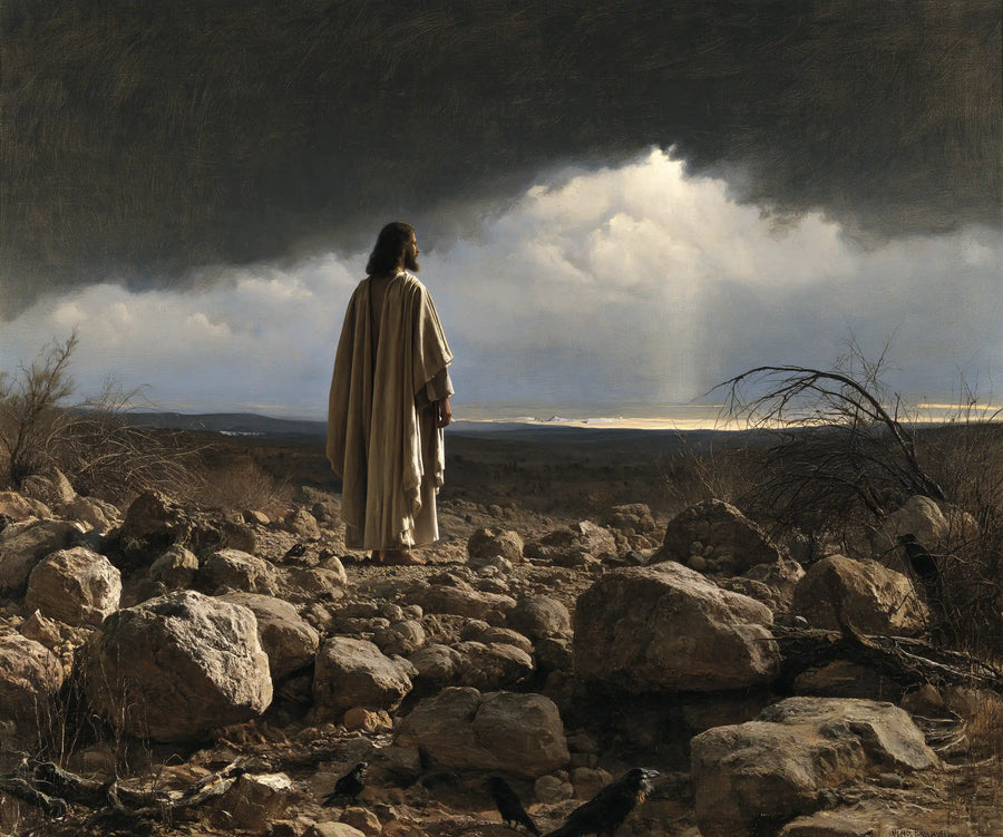 Jesus in the Desert - Symbolist · Landscape n° 2