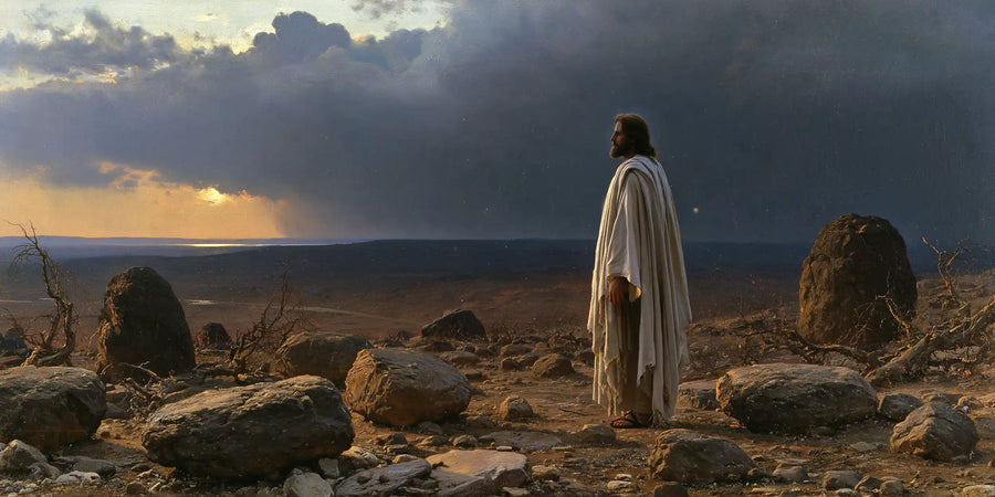 Jesus in the Desert - Symbolist · Landscape n° 23