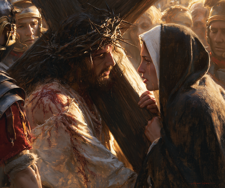 The Stations of the Cross - Jesus meets his mother · Landscape n° 3