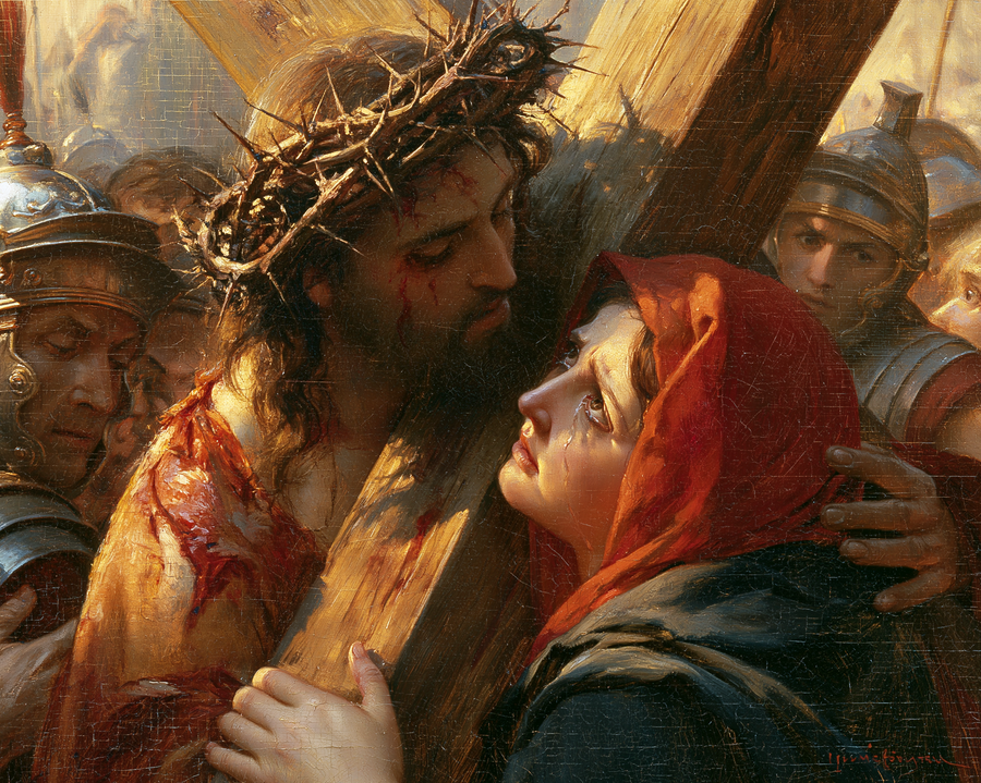 The Stations of the Cross - Jesus meets his mother · Landscape n° 7