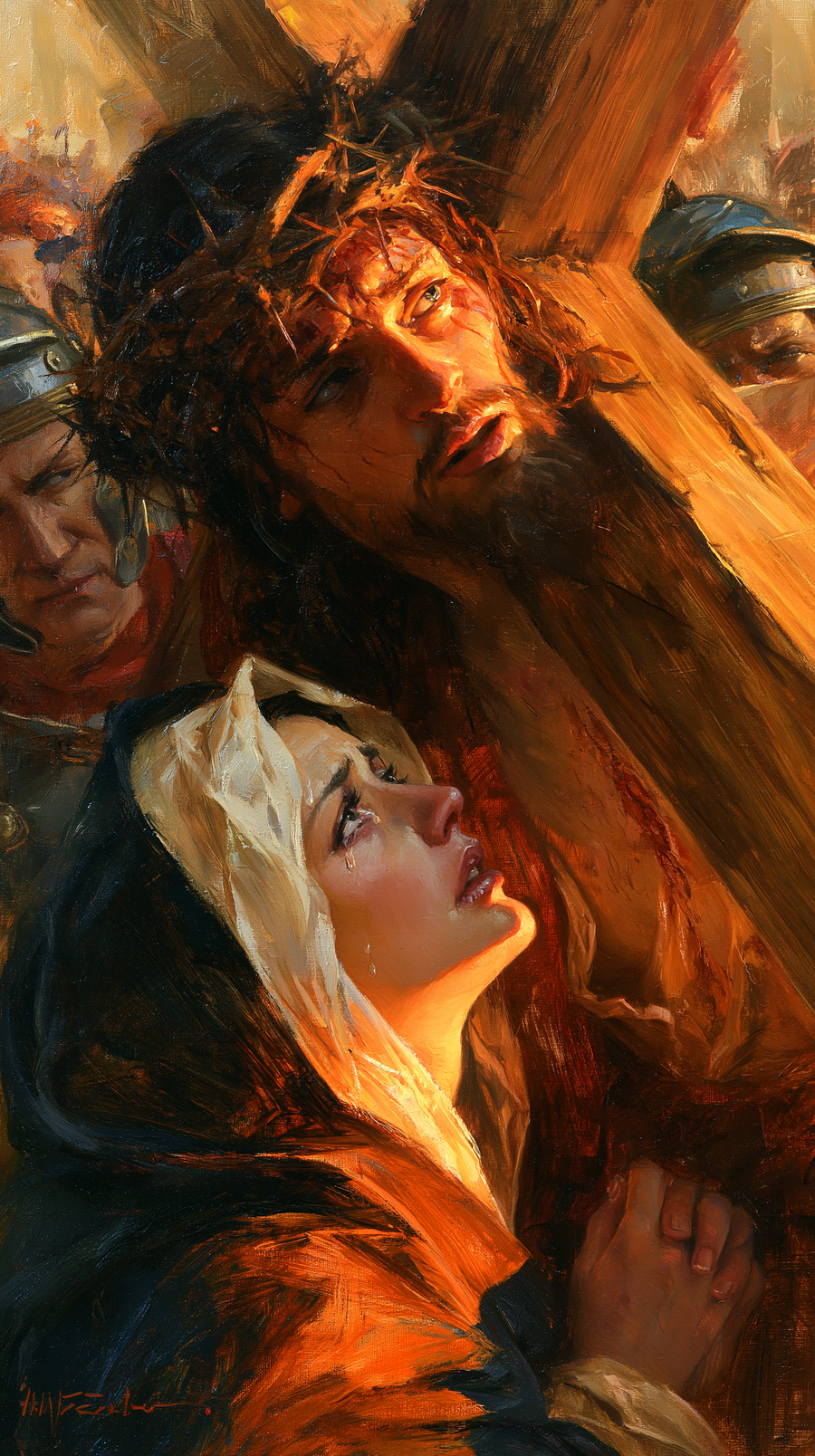 The Stations of the Cross - Jesus meets his mother · Portrait n° 40