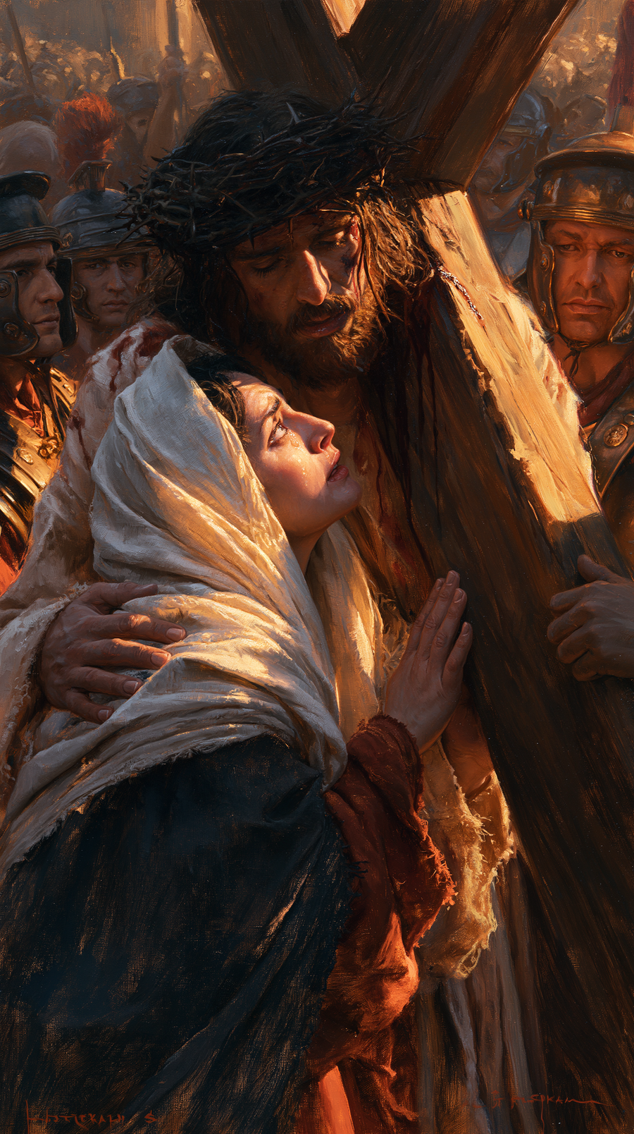 The Stations of the Cross - Jesus meets his mother · Portrait n° 43