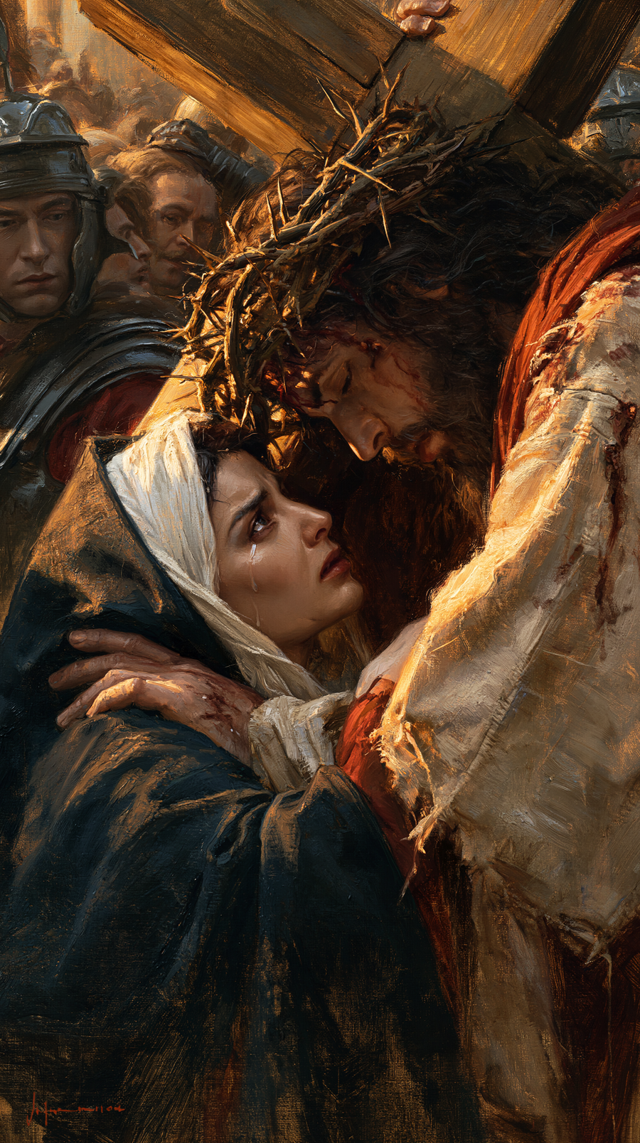 The Stations of the Cross - Jesus meets his mother · Portrait n° 47