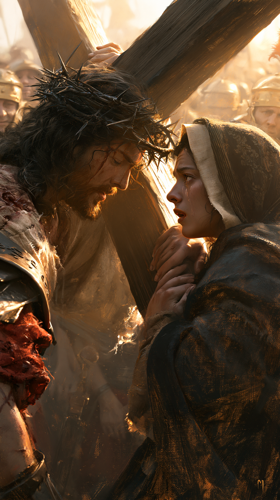 The Stations of the Cross - Jesus meets his mother · Portrait n° 52