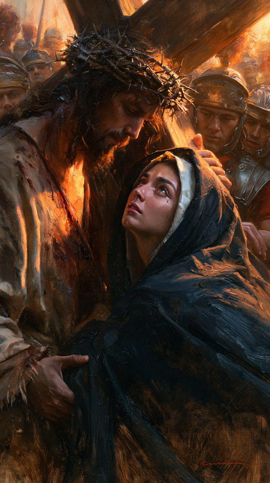 The Stations of the Cross - Jesus meets his mother · Portrait n° 66