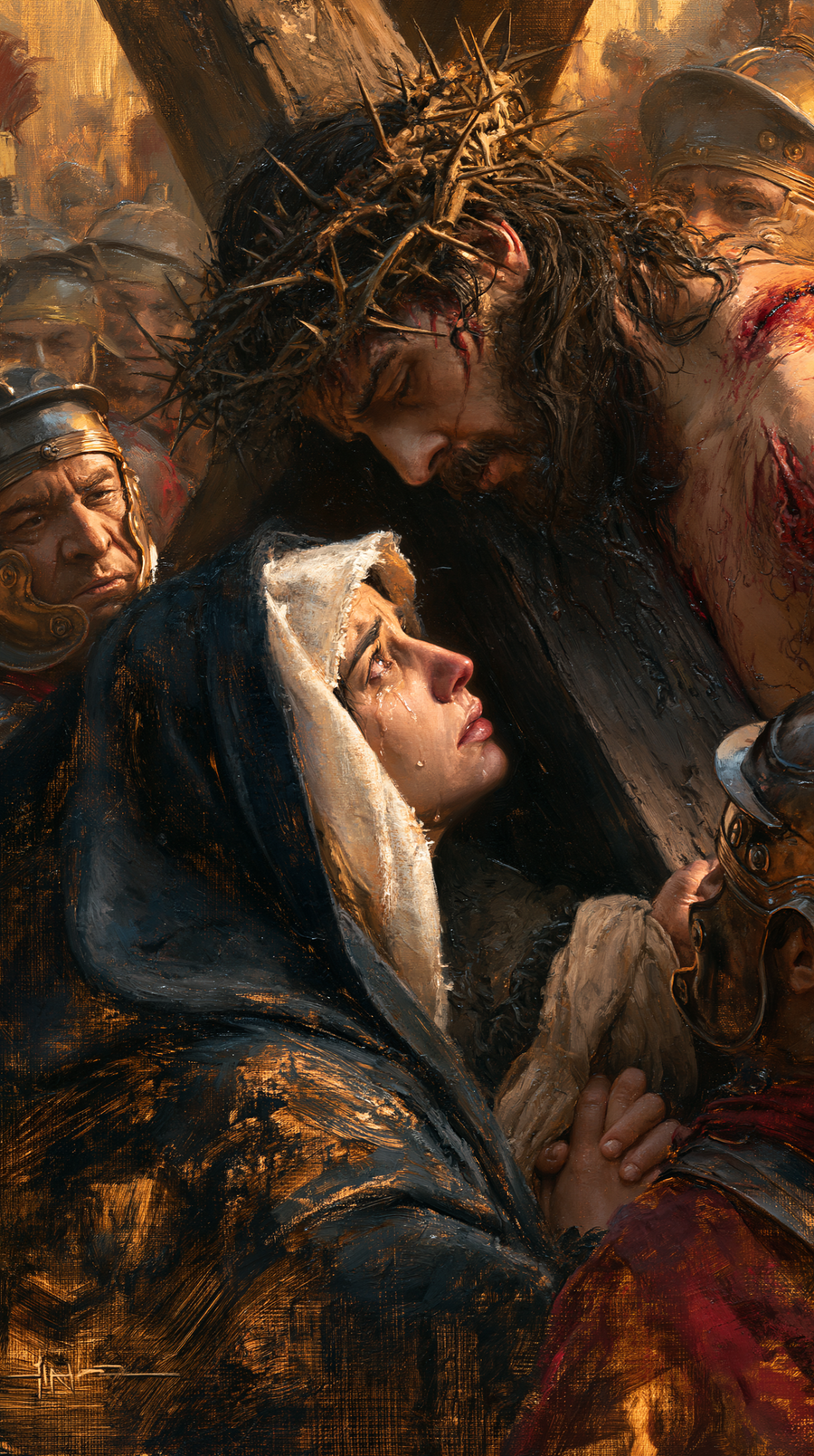 The Stations of the Cross - Jesus meets his mother · Portrait n° 74