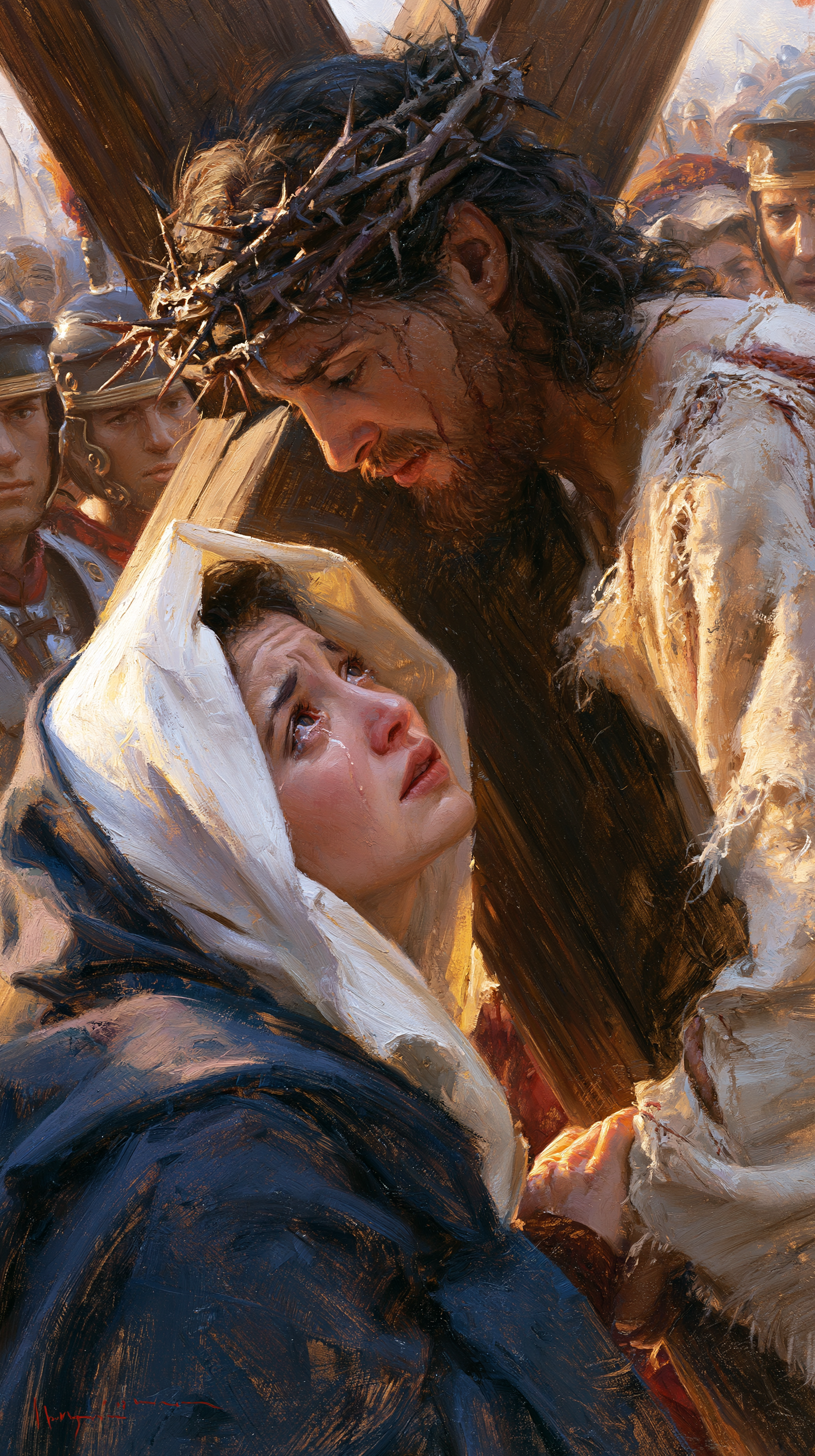 El Vía Crucis - Jesús se encuentra con su madre · Retrato n° 83