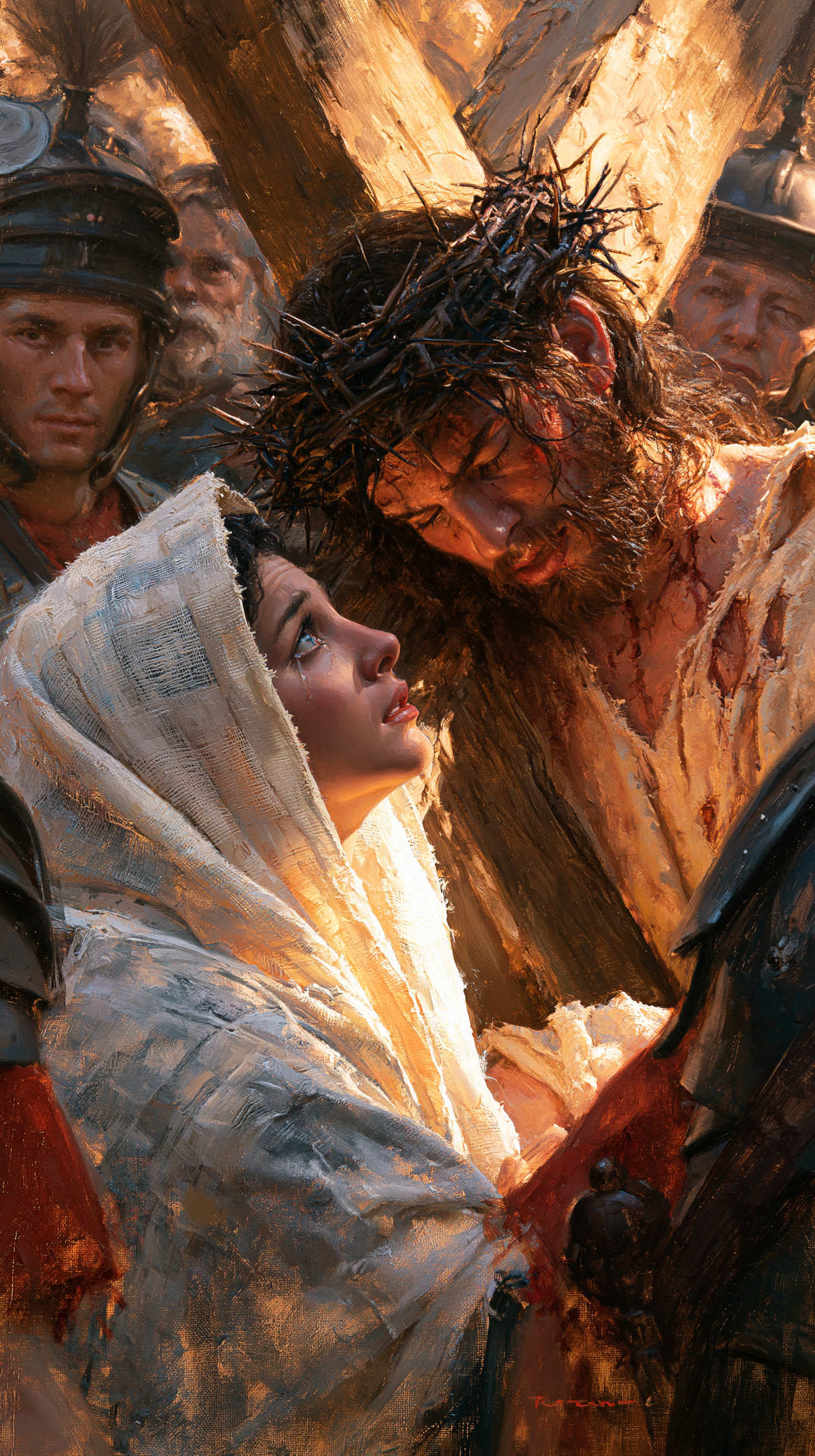 El Vía Crucis - Jesús se encuentra con su madre · Retrato n° 85