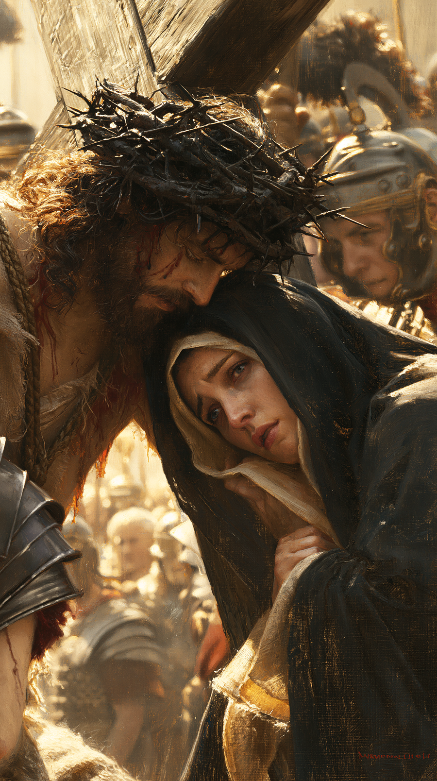 The Stations of the Cross - Jesus meets his mother · Portrait n° 86