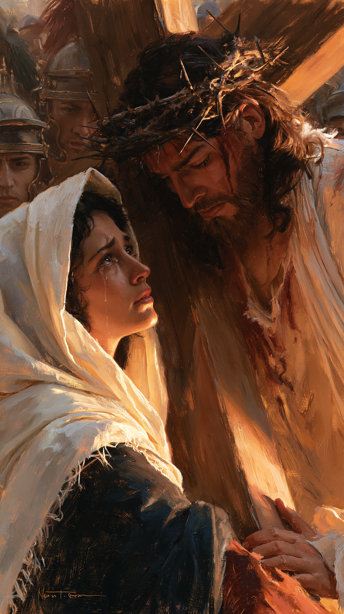El Vía Crucis - Jesús se encuentra con su madre · Retrato n° 89