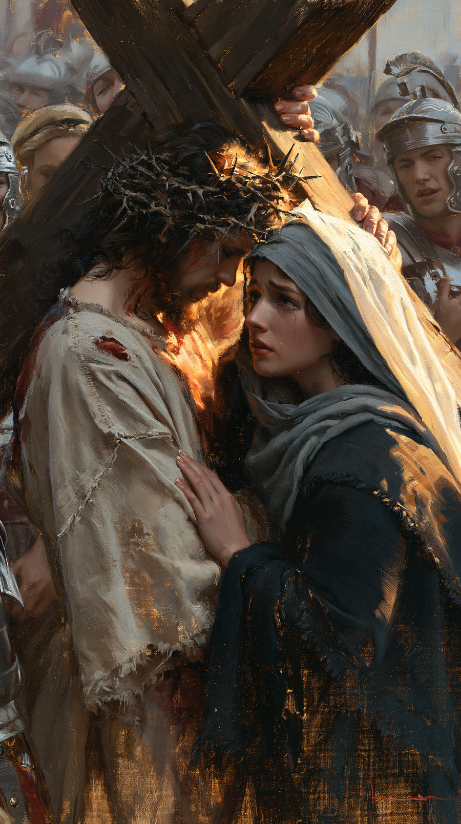 The Stations of the Cross - Jesus meets his mother · Portrait n° 90