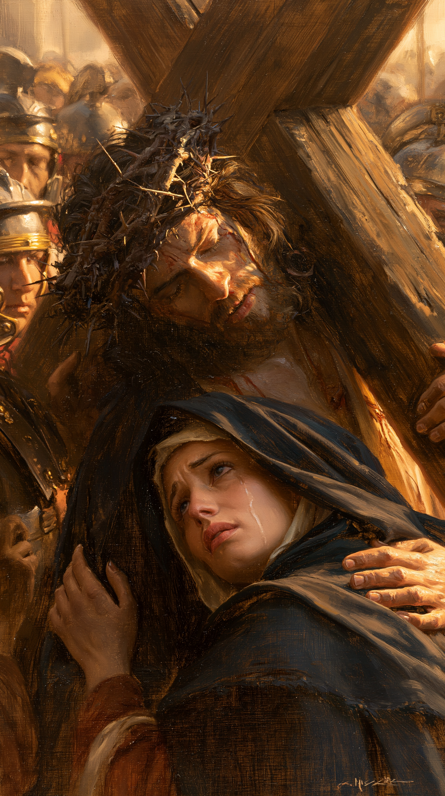 The Stations of the Cross - Jesus meets his mother · Portrait n° 93