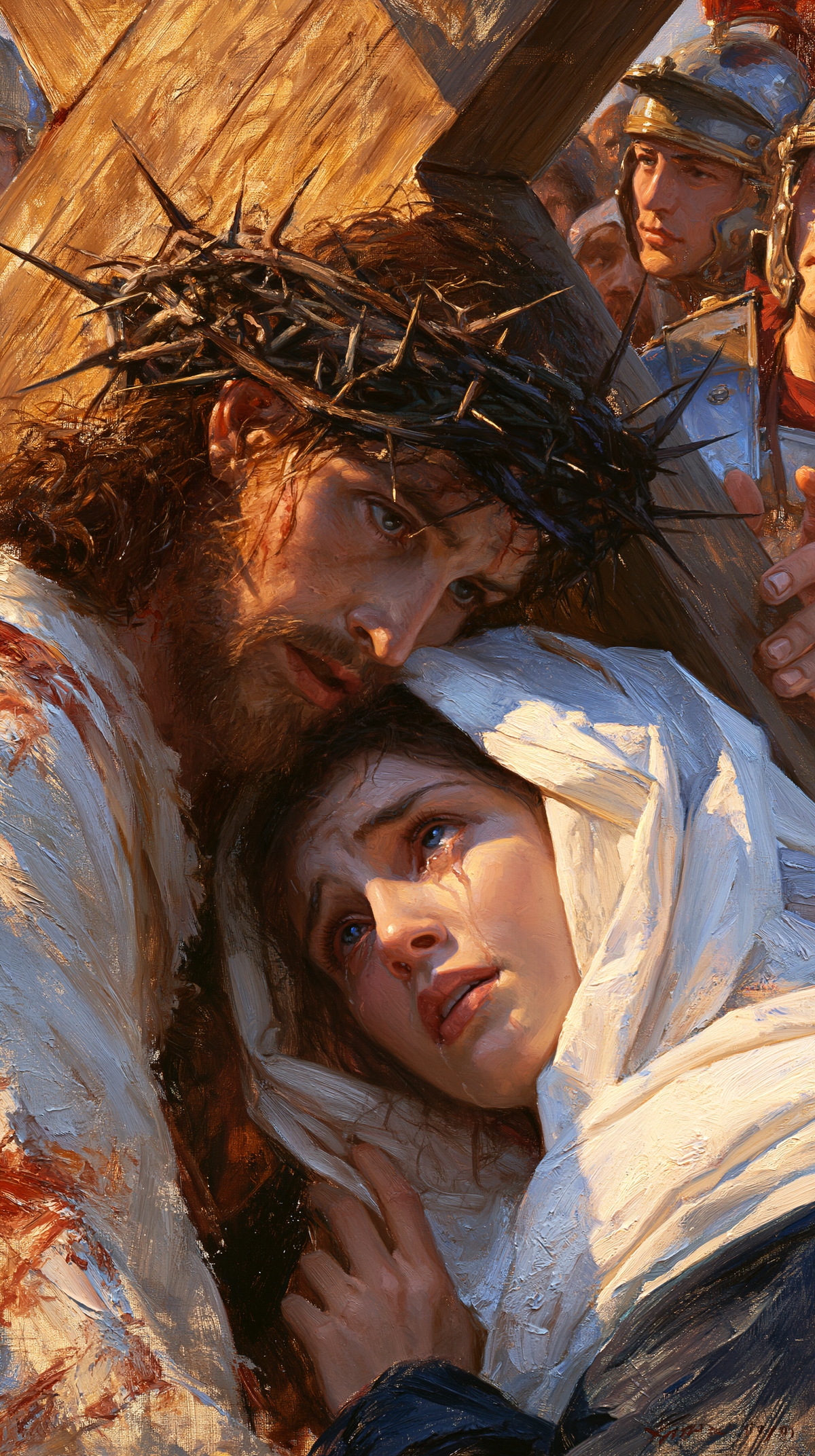 El Vía Crucis - Jesús se encuentra con su madre · Retrato n° 100