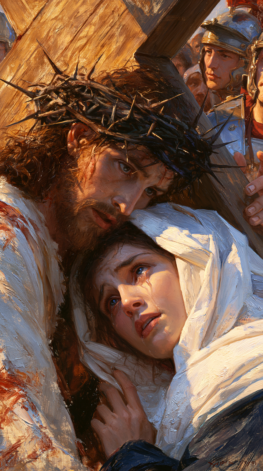The Stations of the Cross - Jesus meets his mother · Portrait n° 100