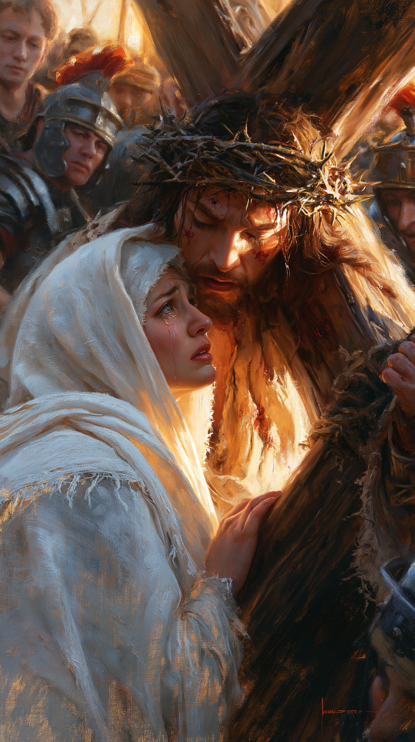 El Vía Crucis - Jesús se encuentra con su madre · Retrato n° 101