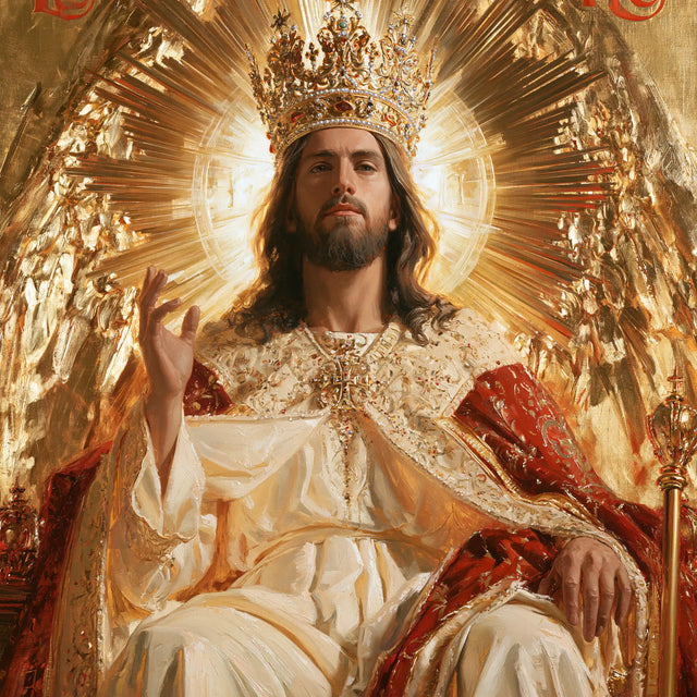 Cristo Rey — La corona en el arco de oro vivo
