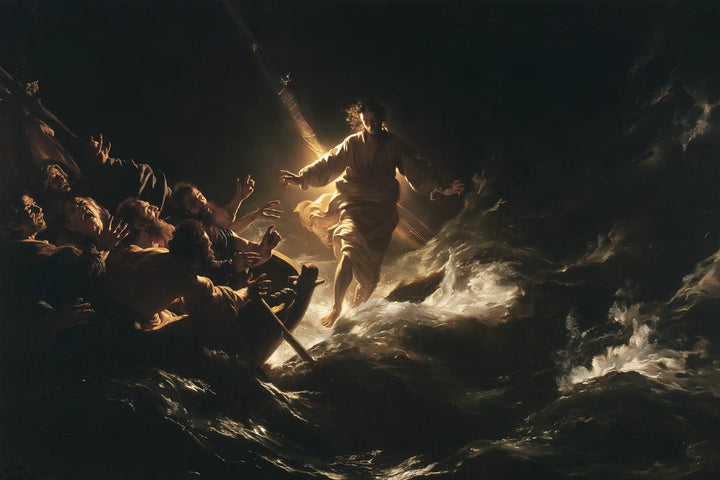 Jesus Walking on Water - Caravaggio Tenebrism · Landscape n° 13