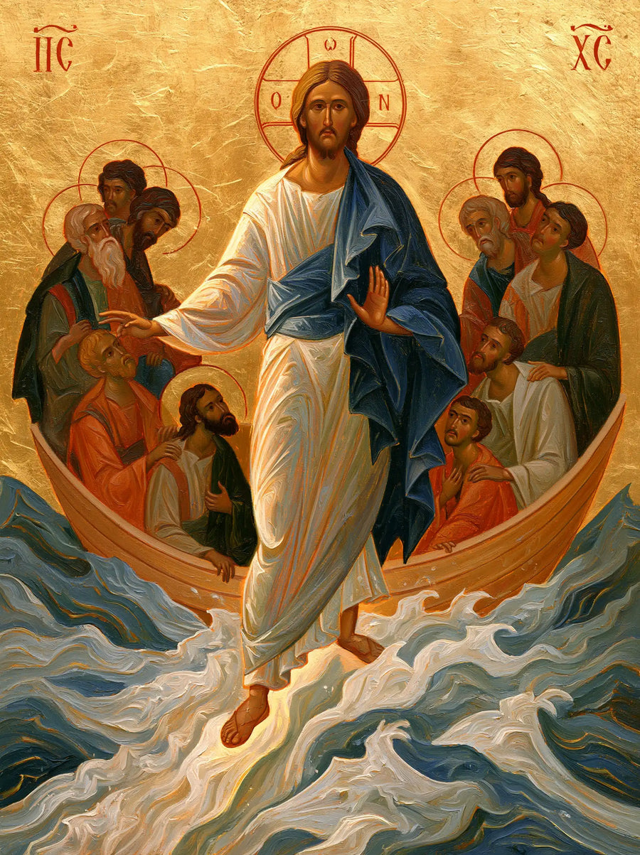 Jesus Walking on Water - Contemporary Byzantine · Portrait n° 25