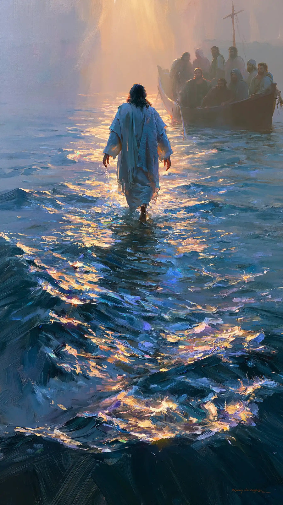 Jesus Walking on Water - Impressionist · Portrait n° 4