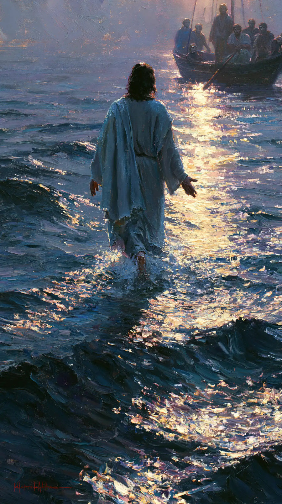 Jesus Walking on Water - Impressionist · Portrait n° 17