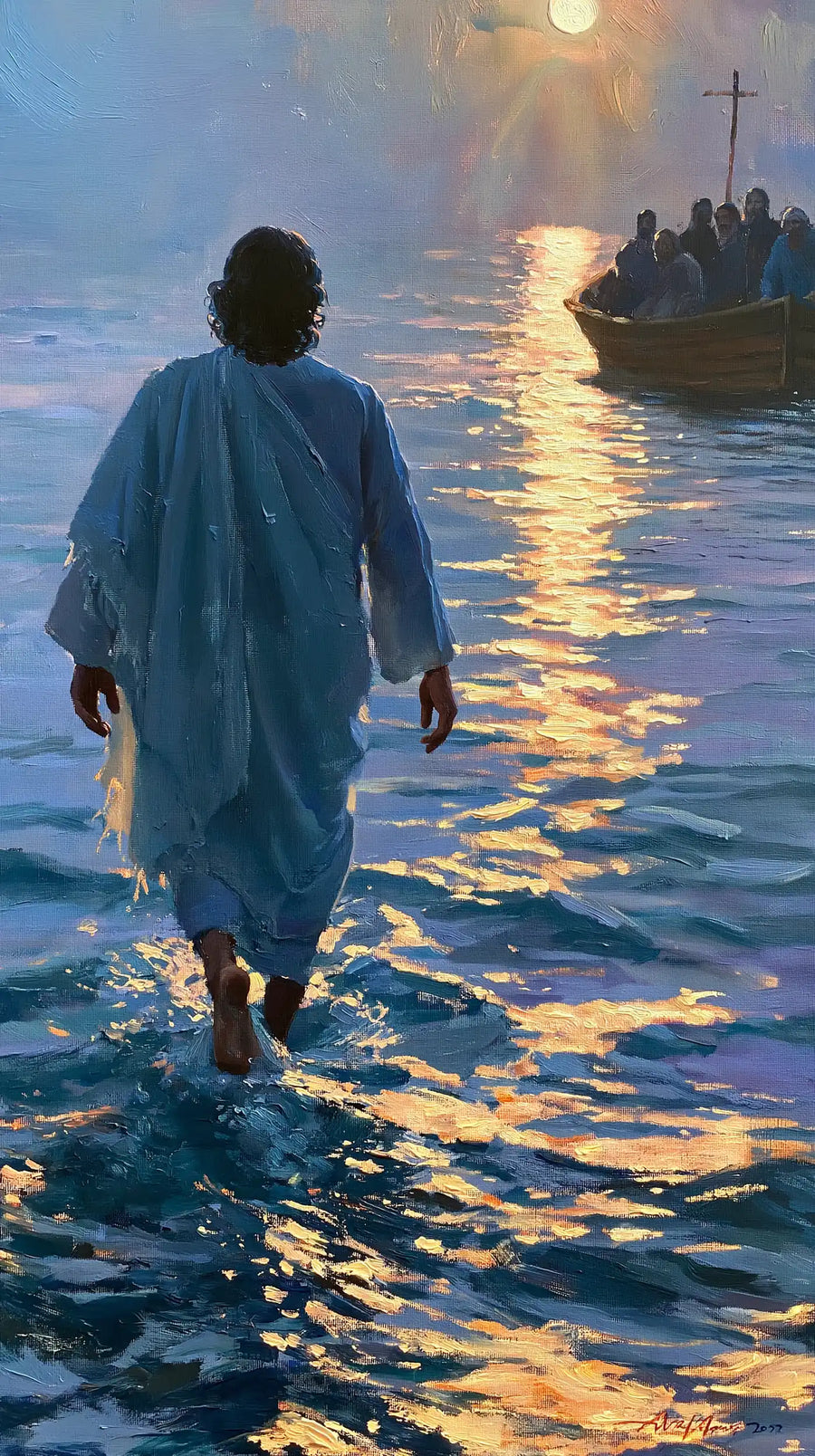 Jesus Walking on Water - Impressionist · Portrait n° 18