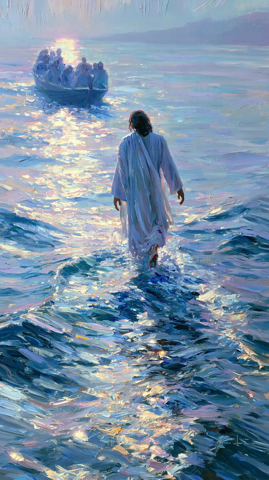 Jesus Walking on Water - Impressionist · Portrait n° 21