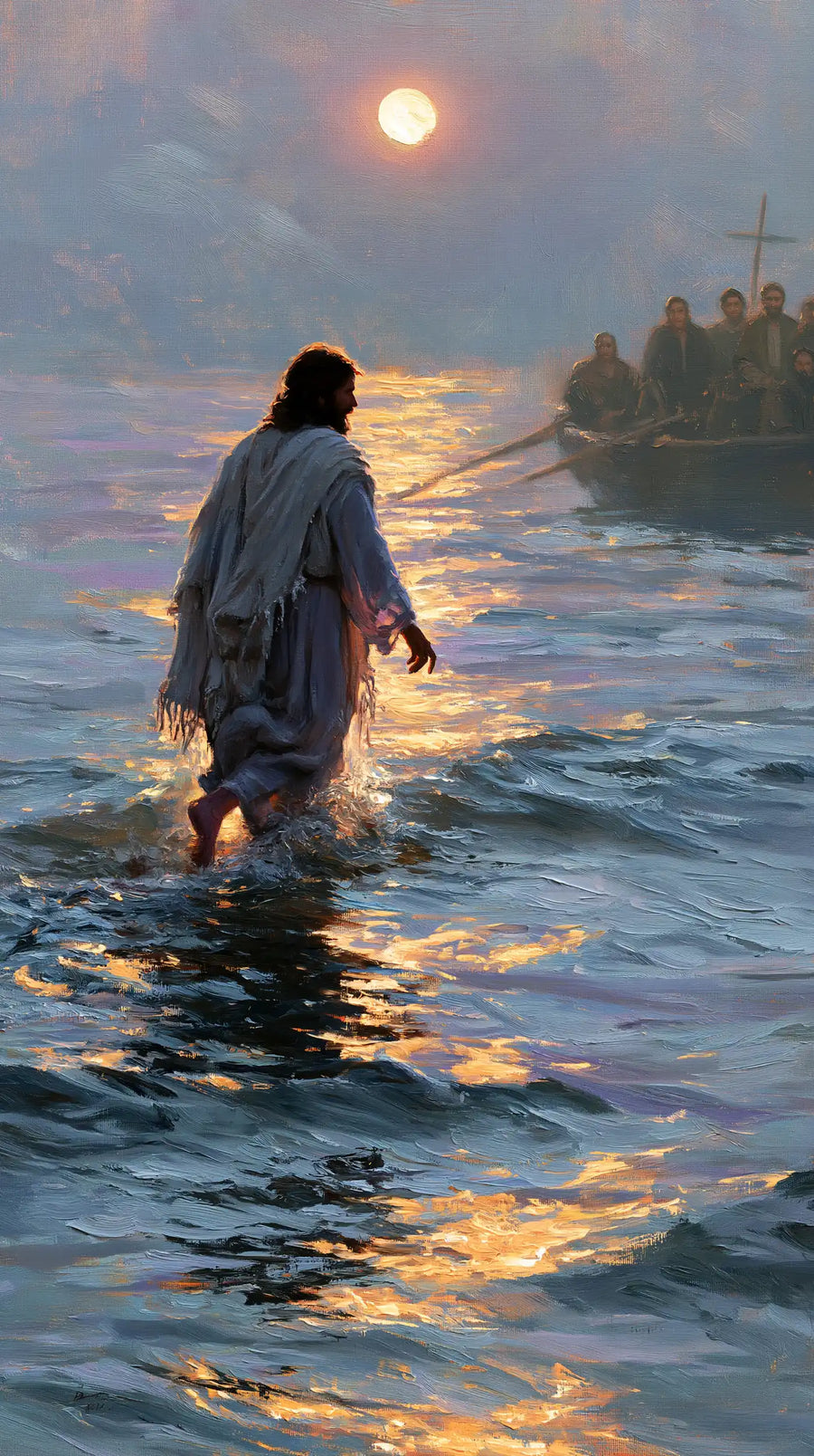 Jesus Walking on Water - Impressionist · Portrait n° 22
