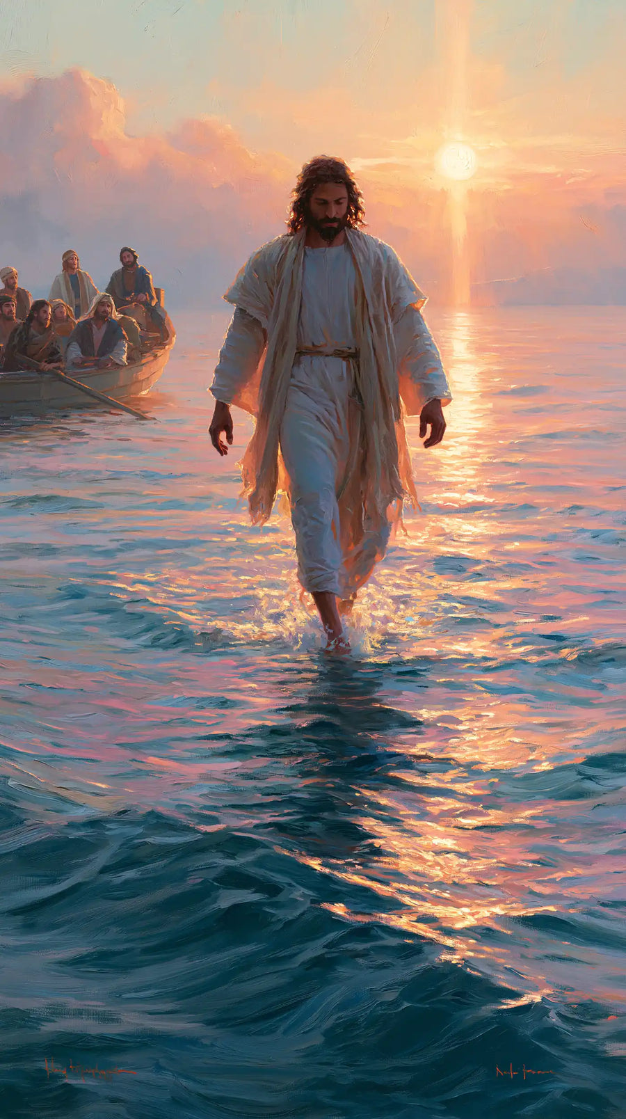 Jesus Walking on Water - Impressionist · Portrait n° 32
