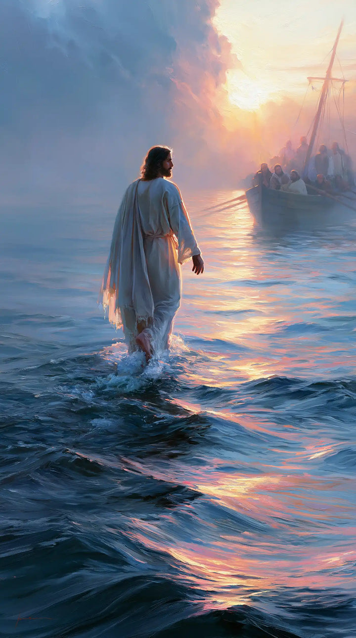 Jesus Walking on Water — Departure toward the Coral Light