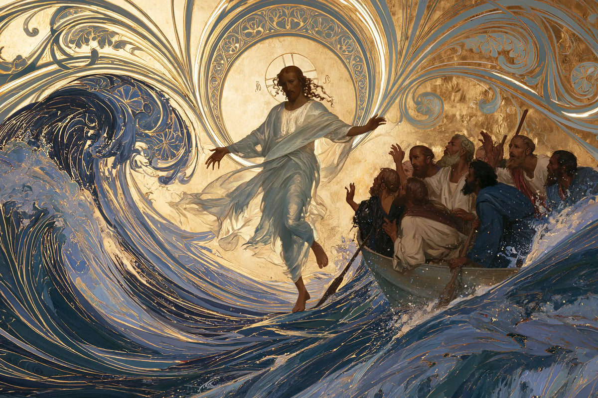 Jesus Walking on Water — The Halo in the Hollow of the Great Wave