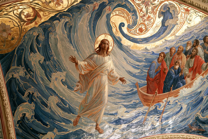 Jesus Walking on Water - Sacred Art Nouveau · Landscape n° 21