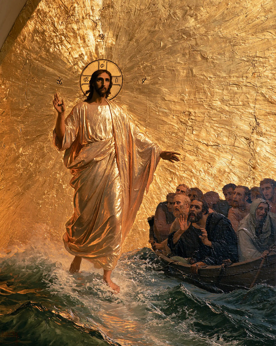 Jesus Walking on Water - Sacred Gold · Portrait n° 23