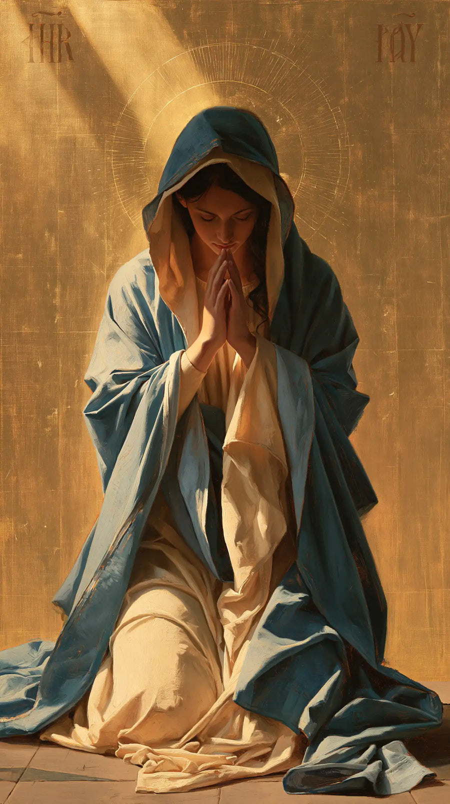 Virgin Mary in Prayer - Contemporary Byzantine · Portrait n° 7